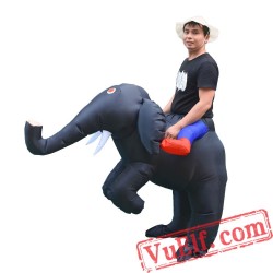 Adult Elephant Ride On Inflatable Blow Up Costume