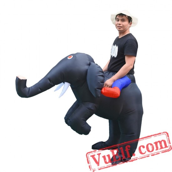 Adult Elephant Ride On Inflatable Blow Up Costume