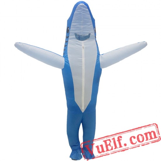 Adult Shark Inflatable Blow Up Costume