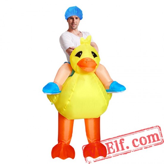 Adult Duck Ride On Inflatable Blow Up Costume