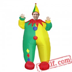 Adult Clown Inflatable Blow Up Costume