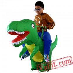 Kids Dinosaur T rex Ride On Inflatable Blow Up Costume