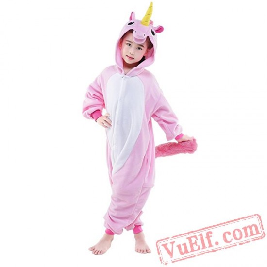 Kids Unicorn Kigurumi Onesie Pajamas Animal Costume