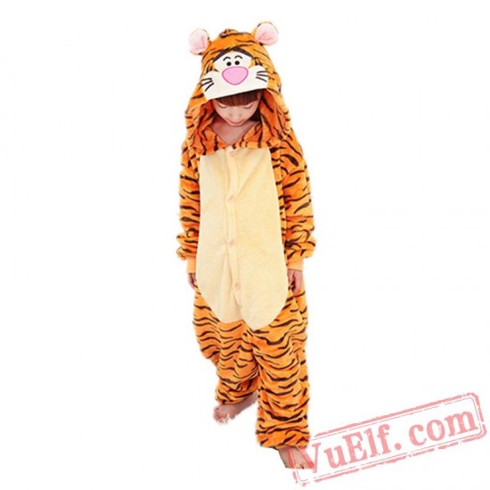 Kids Tiger Kigurumi Onesie Pajamas Kids Kigurumi Costumes