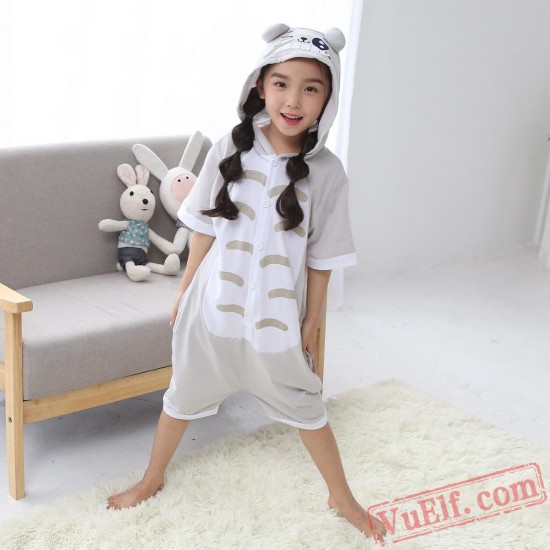 Grey Totoro Onesie Pajamas - Summer Kids Kigurumi Onesies
