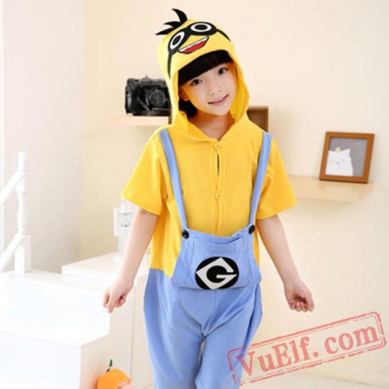 Minions Onesie Pajamas - Summer Kids Kigurumi Onesies