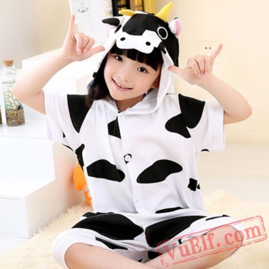 Animal Cow Onesie Pajamas - Summer Kids Kigurumi Onesies