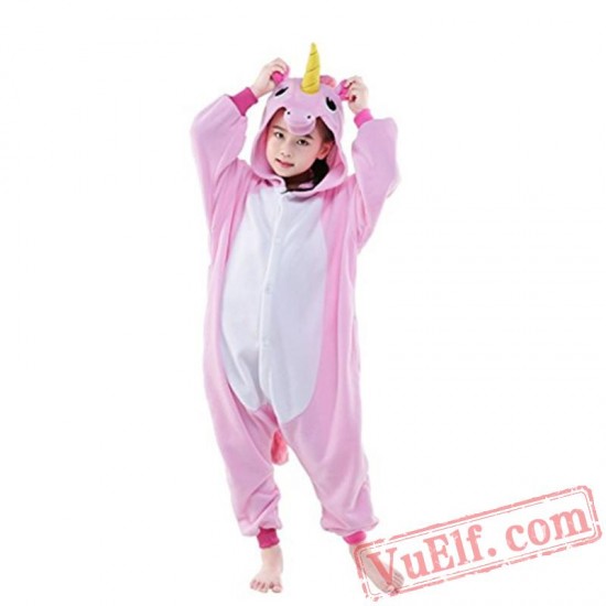 Kids Unicorn Kigurumi Onesie Pajamas Animal Costume