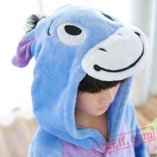 Donkey Kigurumi Onesie Kids Animal Pajama Costumes