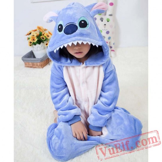 Stitch Kids Kigurumi Onesie Pajamas Animal Costumes