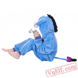 Blue Donkey Onesies Costumes Kids Kigurumi Pajamas