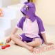 Purple Cat Kigurumi Onesies Kids Animal Onesie Costumes