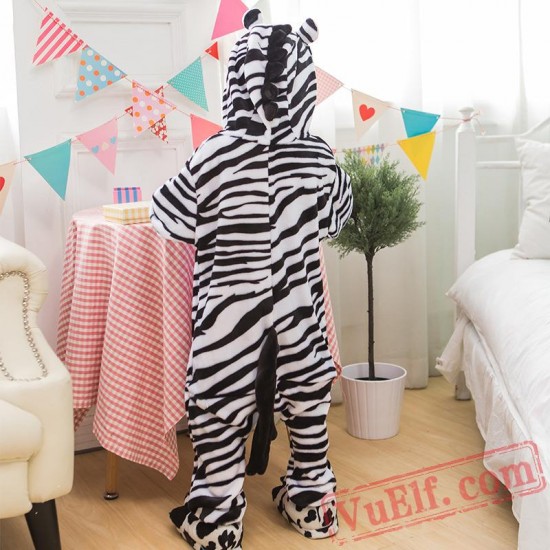 Kids Zebra Kigurumi Onesies Animal Onesies Pajamas