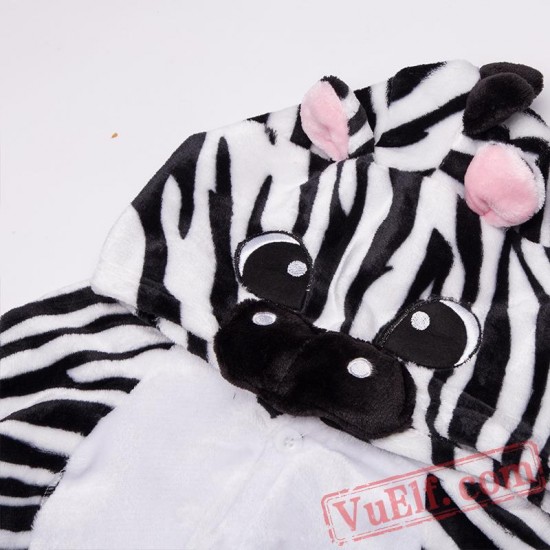 Kids Zebra Kigurumi Onesies Animal Onesies Pajamas