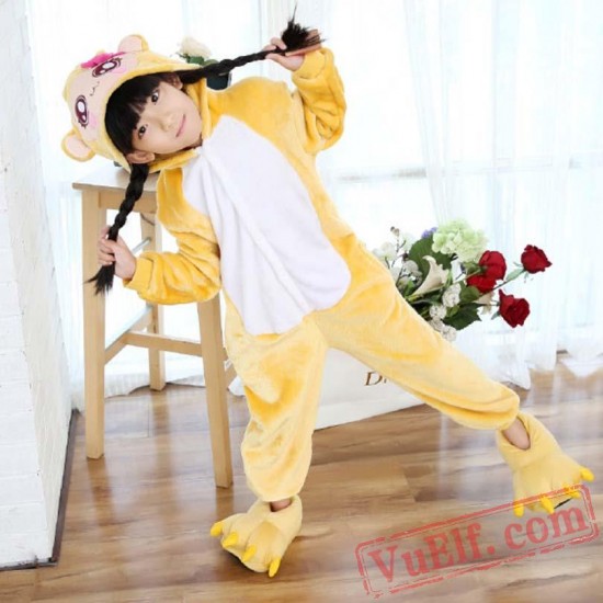 Kids Monkey Kigurumi Onesie Pajamas Animal Costumes