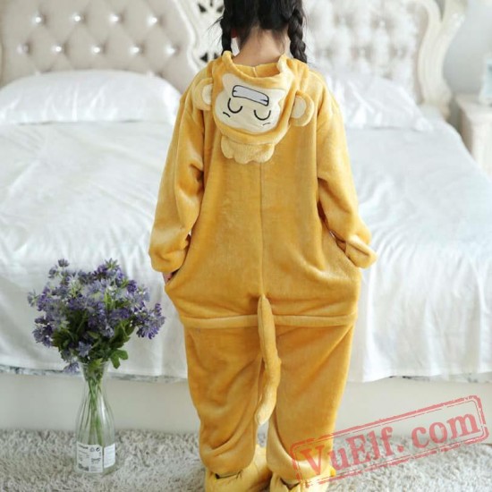 Kids Monkey Kigurumi Onesie Pajamas Animal Costumes