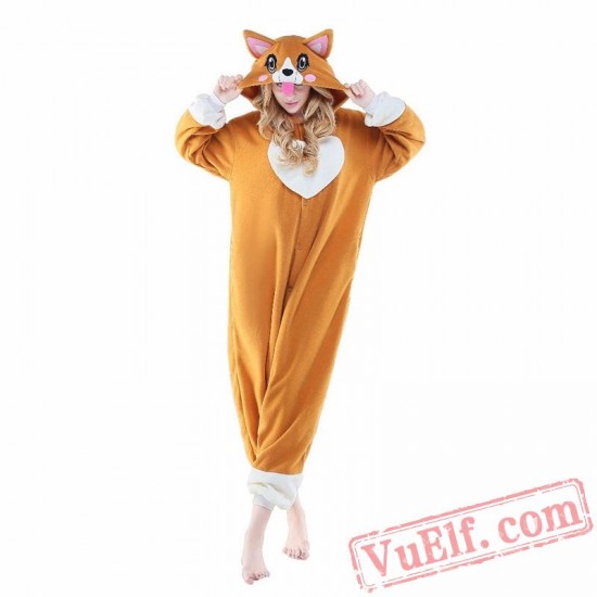 Peach Heart Dog Onesie Costumes / Pajamas for Adult - Kigurumi Onesies