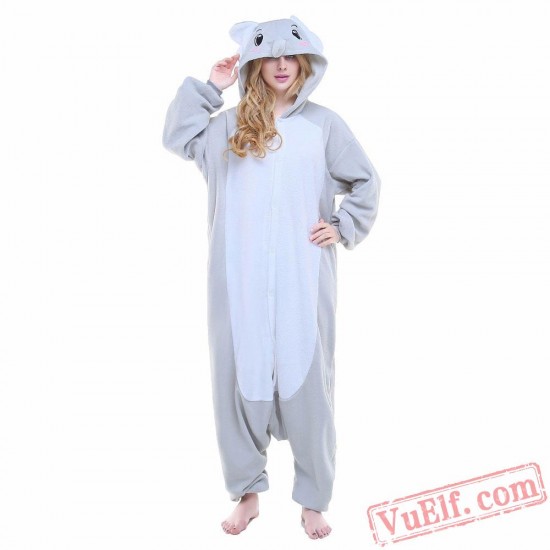 Grey Elephant Onesie Costumes / Pajamas for Adult - Kigurumi Onesies