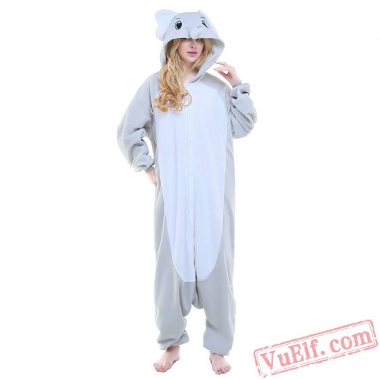 Grey Elephant Onesie Costumes / Pajamas for Adult - Kigurumi Onesies