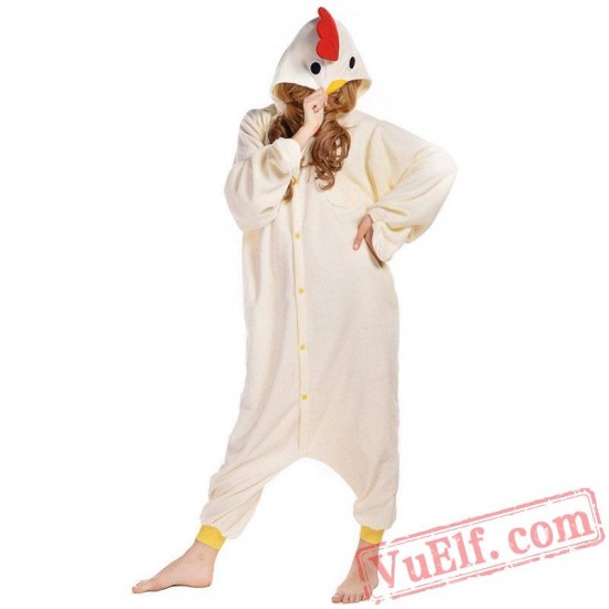 White Chicken Onesie Costumes / Pajamas for Adult - Kigurumi Onesies