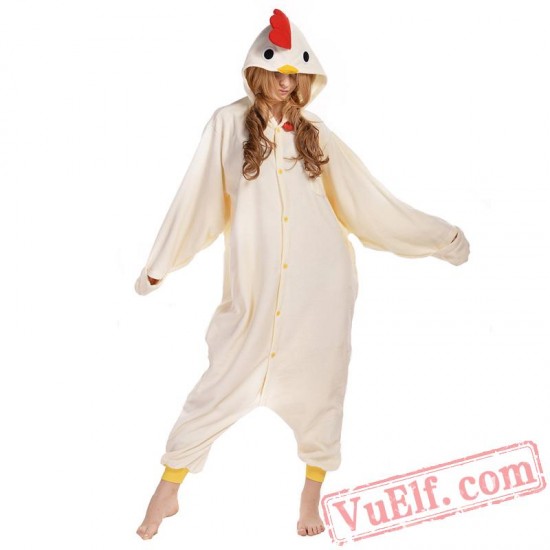 White Chicken Onesie Costumes / Pajamas for Adult - Kigurumi Onesies