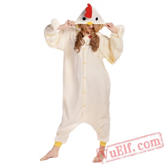 White Chicken Onesie Costumes / Pajamas for Adult - Kigurumi Onesies