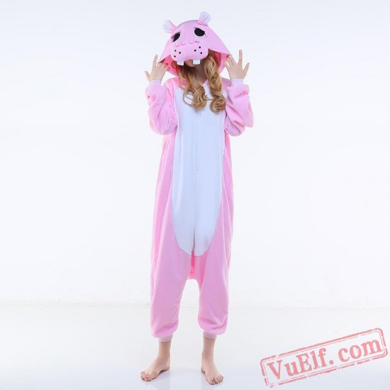 Pink Hippo Onesie Costumes / Pajamas for Adult - Kigurumi Onesies