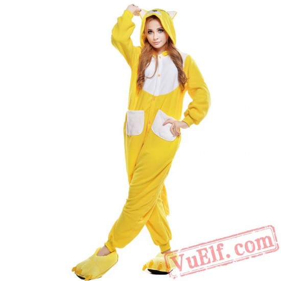 Yellow Fox Onesie Costumes / Pajamas for Adult - Kigurumi Onesies
