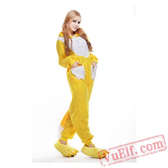 Yellow Fox Onesie Costumes / Pajamas for Adult - Kigurumi Onesies