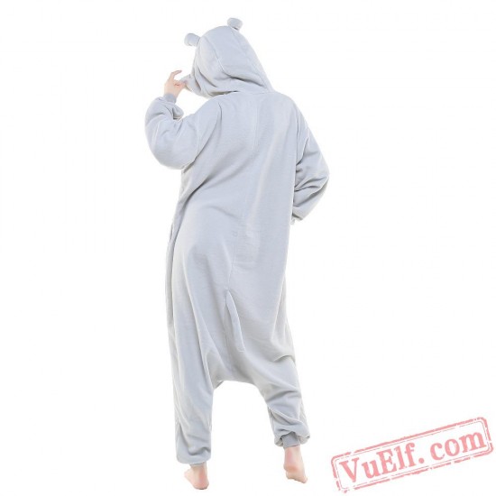 Grey Hippo Onesie Costumes / Pajamas for Adult - Kigurumi Onesies