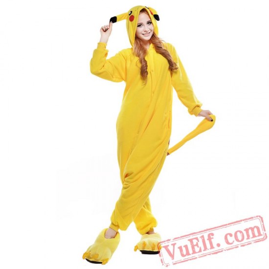 Cartoon Pikachu Onesie Costumes / Pajamas for Adult - Kigurumi Onesies