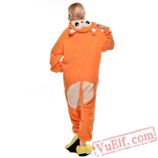 Orange Monkey Onesie Costumes / Pajamas for Adult - Kigurumi Onesies