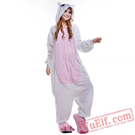 White Cat Onesie Costumes / Pajamas for Adult - Kigurumi Onesies