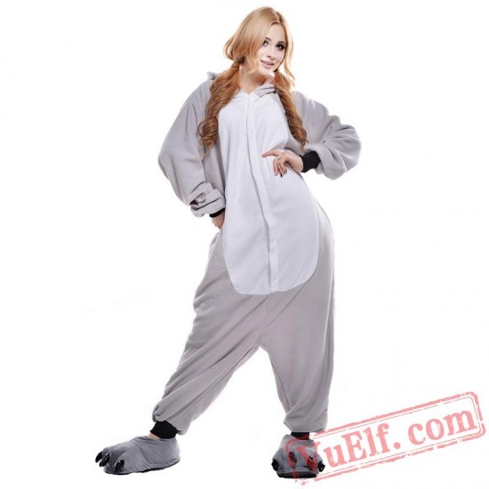 Grey Koala Onesie Costumes / Pajamas for Adult - Kigurumi Onesies