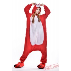 Red Fleece Onesie Costumes / Pajamas for Adult - Kigurumi Onesies