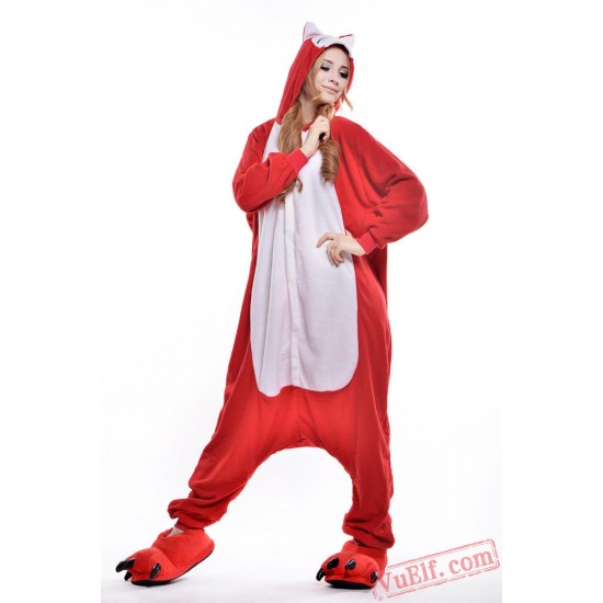 Red Fleece Onesie Costumes / Pajamas for Adult - Kigurumi Onesies