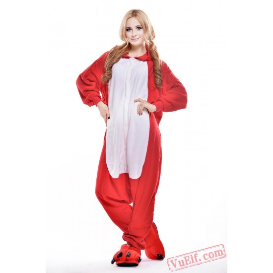 Red Fleece Onesie Costumes / Pajamas for Adult - Kigurumi Onesies