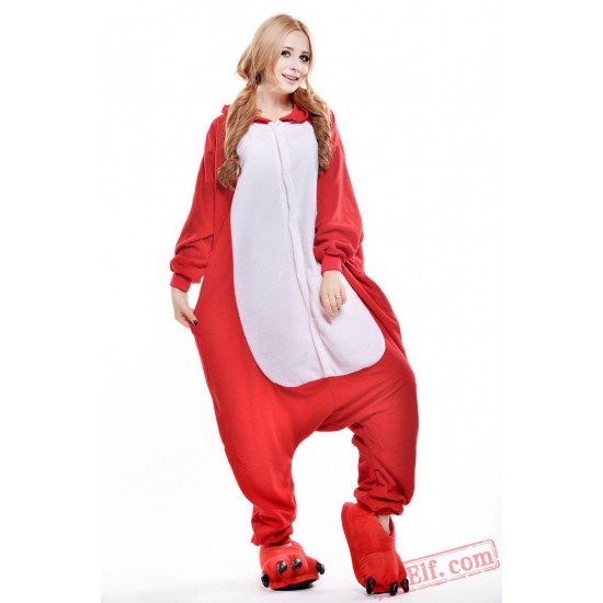 Red Fleece Onesie Costumes / Pajamas for Adult - Kigurumi Onesies