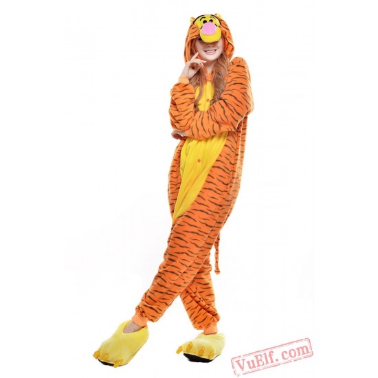 Orange Tiger Onesie Costumes / Pajamas for Adult - Kigurumi Onesies