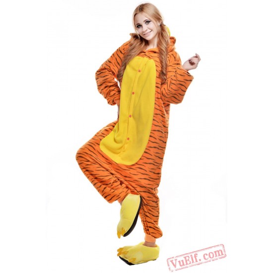 Orange Tiger Onesie Costumes / Pajamas for Adult - Kigurumi Onesies