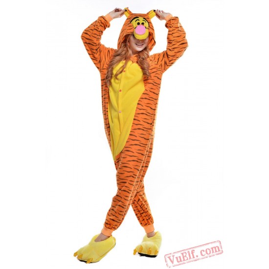 Orange Tiger Onesie Costumes / Pajamas for Adult - Kigurumi Onesies