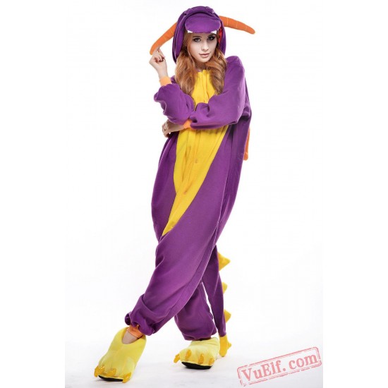 Purple Dragon Onesie Costumes / Pajamas for Adult - Kigurumi Onesies