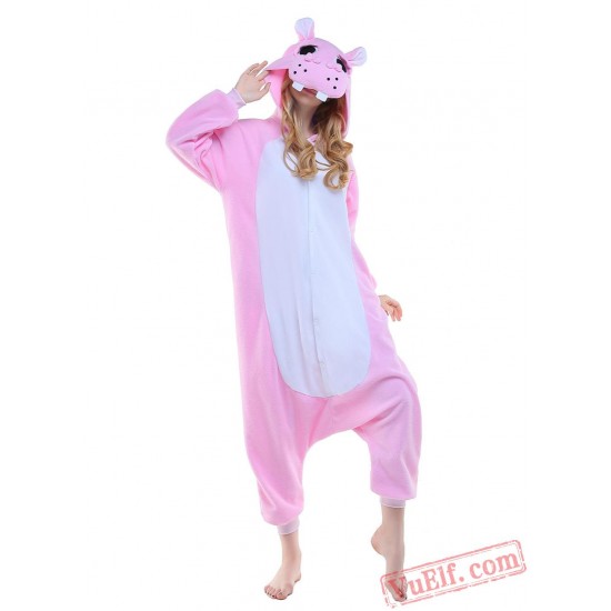 Blue Pink Gray Hippo Onesie Costumes / Pajamas for Adult - Kigurumi Onesies