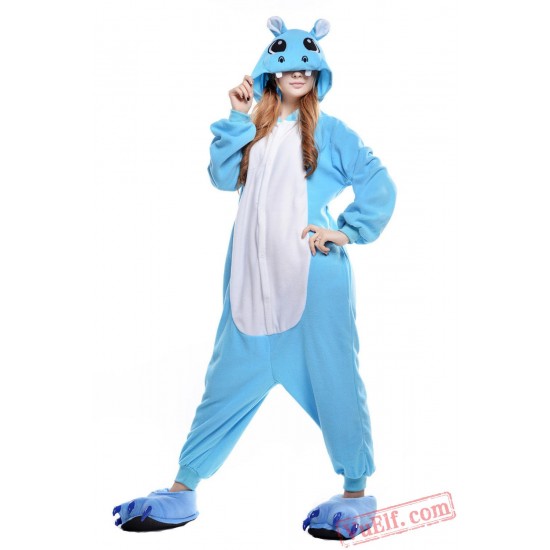 Blue Pink Gray Hippo Onesie Costumes / Pajamas for Adult - Kigurumi Onesies