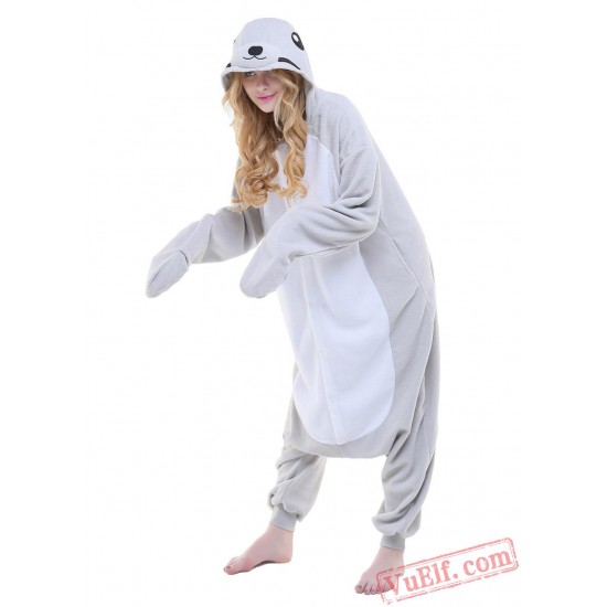 Gray Sea Lion Onesie Costumes / Pajamas for Adult - Kigurumi Onesies