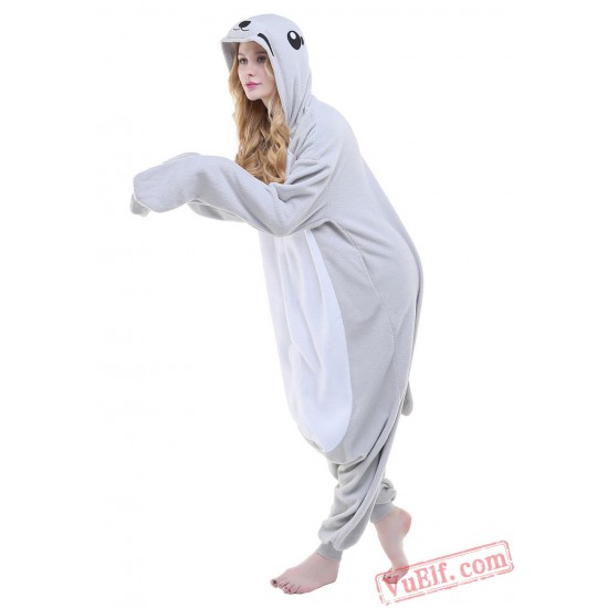 Gray Sea Lion Onesie Costumes / Pajamas for Adult - Kigurumi Onesies