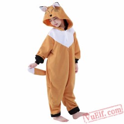 Brown Fox Onesie Costumes / Pajamas for Kids - Kigurumi Onesies