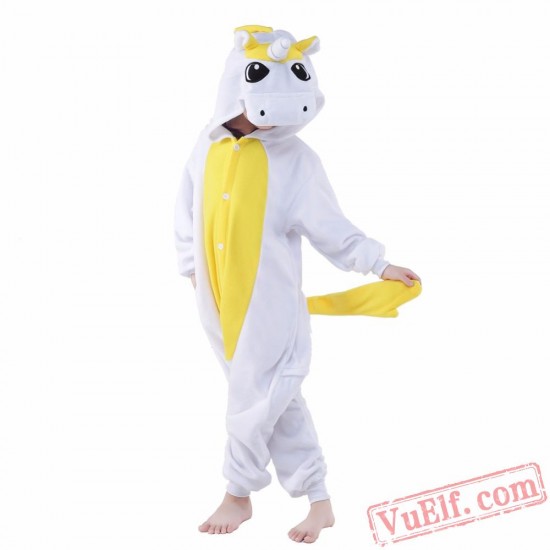 Golden Unicorn Onesie Costumes / Pajamas for Kids - Kigurumi Onesies