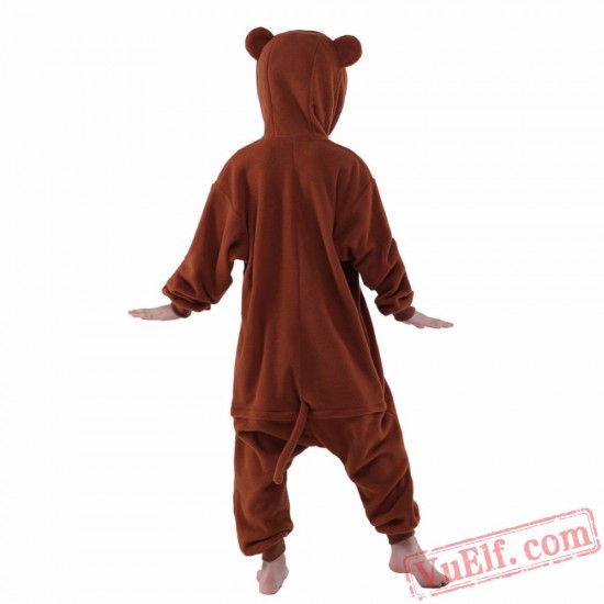 Coffee Monkey Onesie Costumes / Pajamas for Kids - Kigurumi Onesies