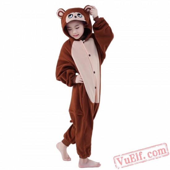 Coffee Monkey Onesie Costumes / Pajamas for Kids - Kigurumi Onesies